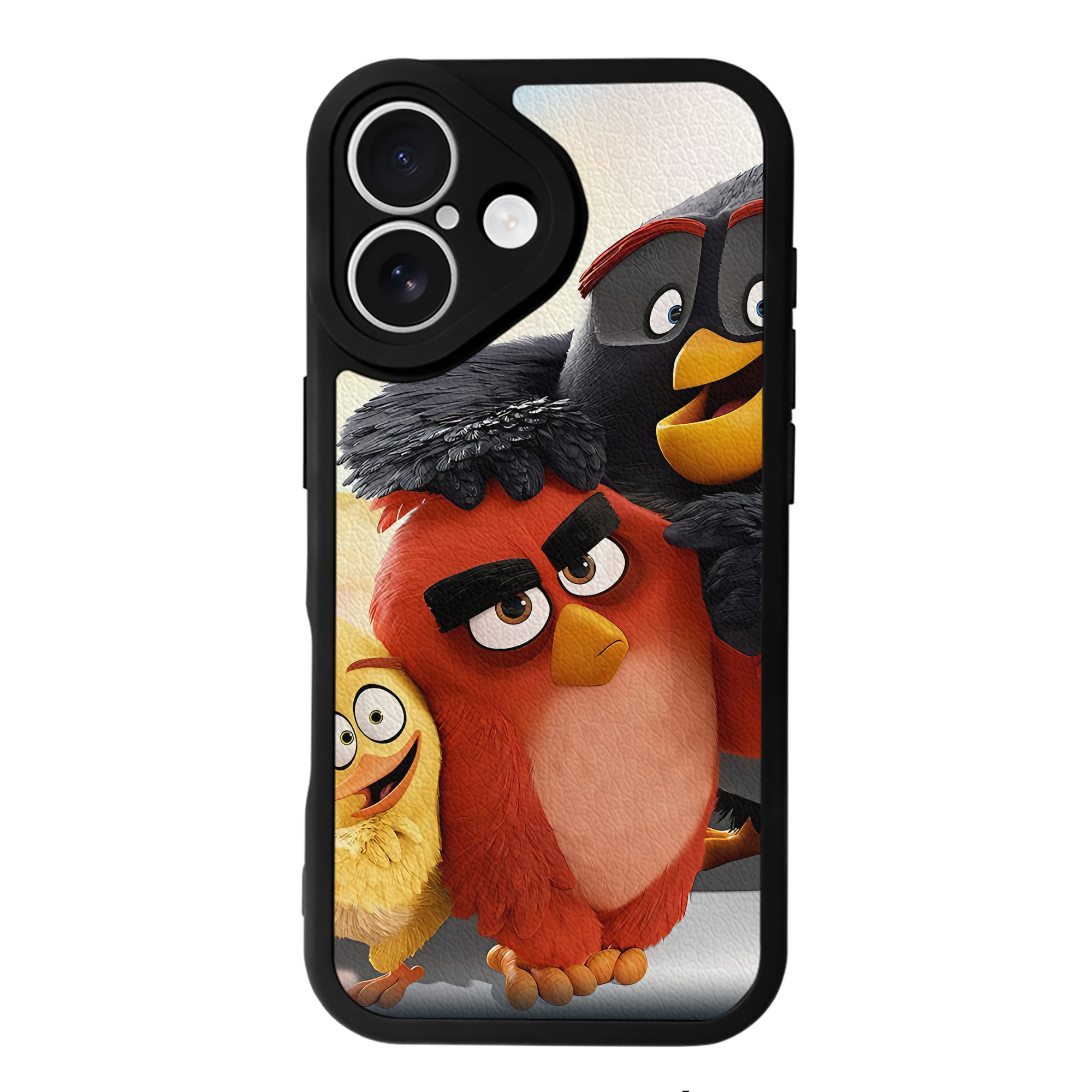 （画像用） Angry Birds アングリーバード 【iPhone 16シリーズ対応】シリコンスマホケース（レザー調） 材質：シリコン